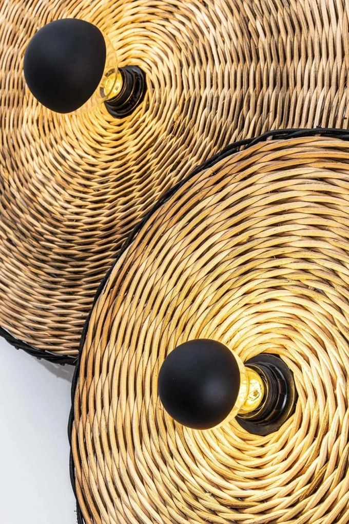 Aplica de perete/tavan design natural din ratan COSTAS 60cm