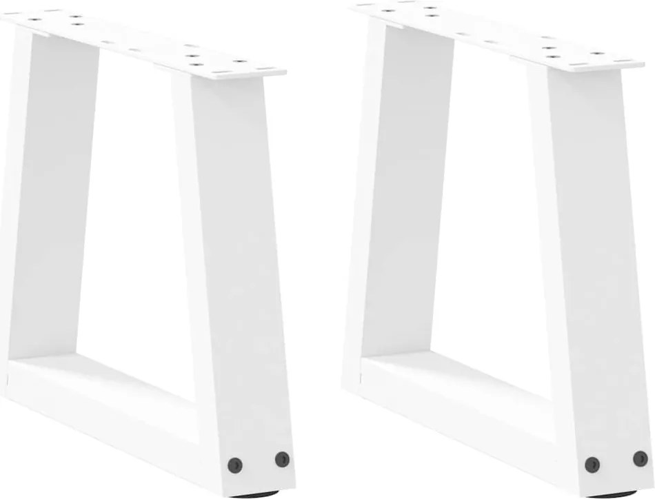 vidaXL Picioare pentru măsuță de cafea în formă de V, 2 buc., alb, 40x(30-31,3) cm, oțel