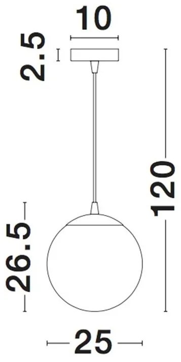 Pendul design modern NAZIO, 25cm, auriu NVL-9080252