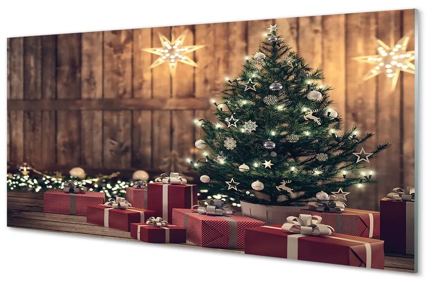 Tablouri acrilice Cadouri de Crăciun placi decor copac