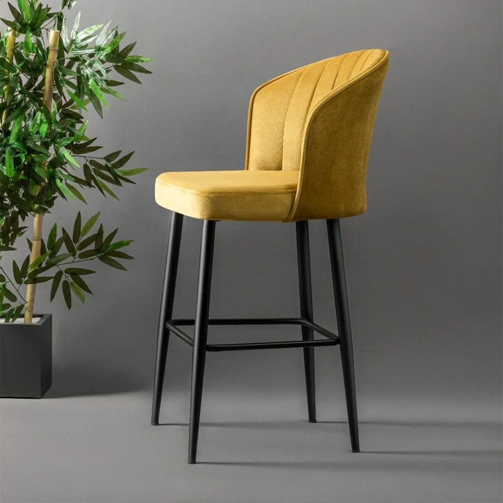 Set de scaune de bar Rubi Yellow, 4 buc., 4 buc