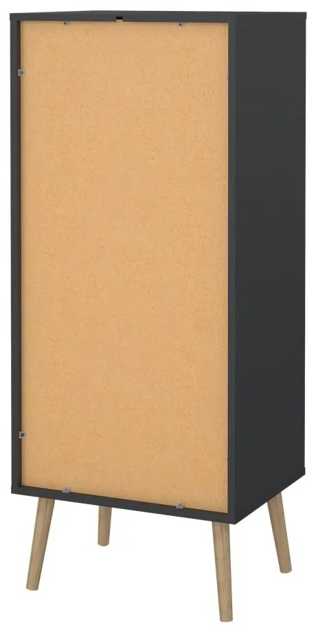 Comodă gri antracit înaltă 50x120 cm Bodo – Tvilum