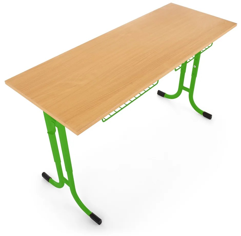 Birou de scoala Denis, reglabil - marime 5-7, verde deschis - ral 6018