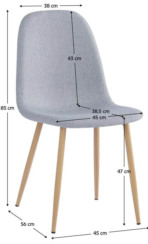Scaun sufragerie Laga (gri + fag) . 1116390