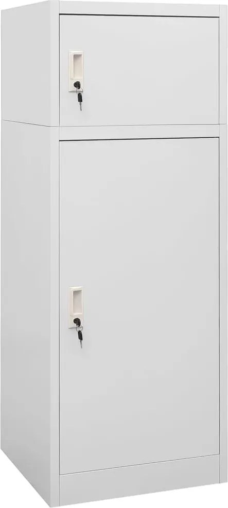 vidaXL Dulap pentru șa, gri deschis, 53x53x140 cm, oțel