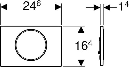 Geberit Placă de acționare Sigma10 24,6x16,4 cm alb/auriu - 115.758.KK.5
