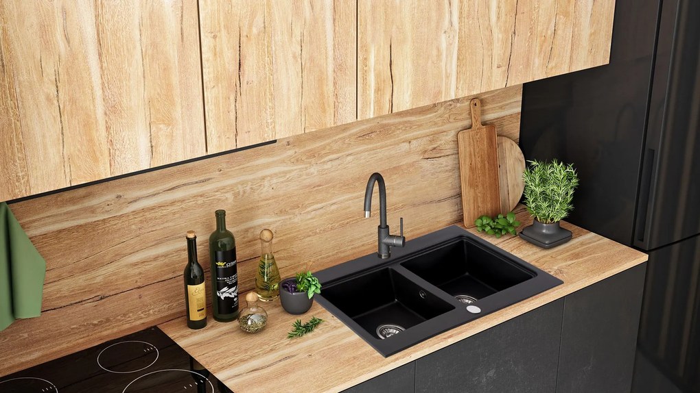 Chiuveta bucatarie Rea CADDY black
