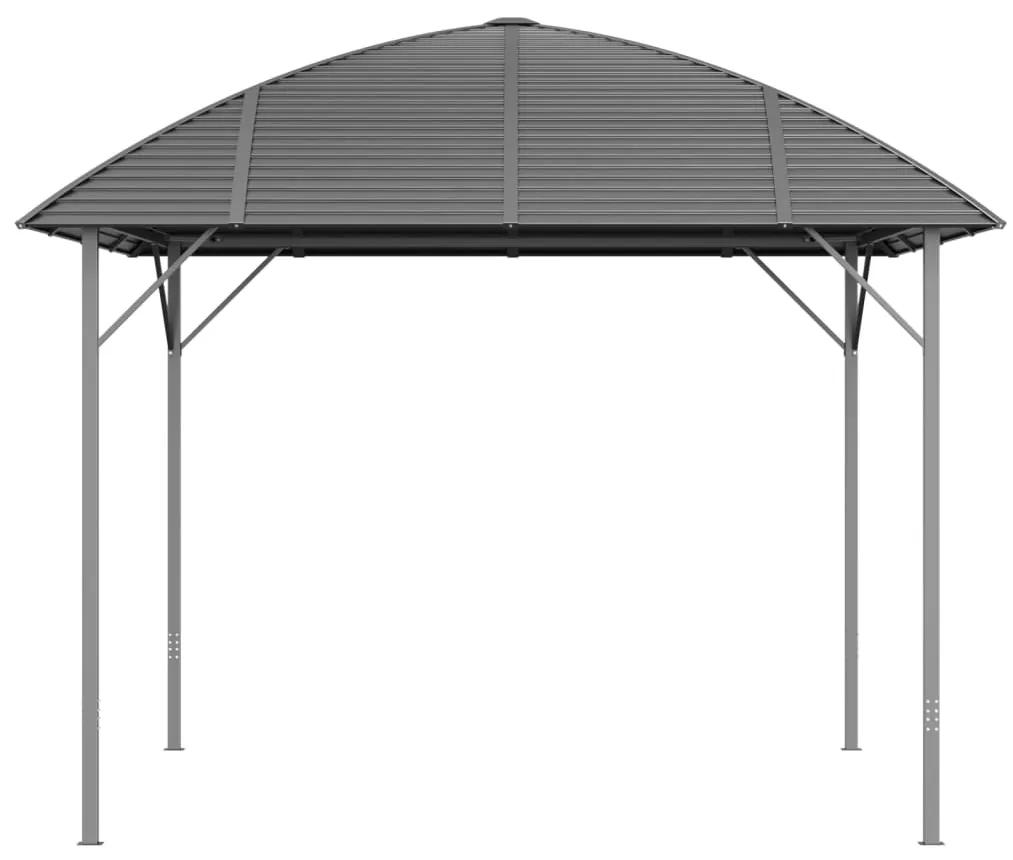 Pavilion cu acoperis arcuit, antracit, 3x3 m 3 x 3 m, Fara perete lateral