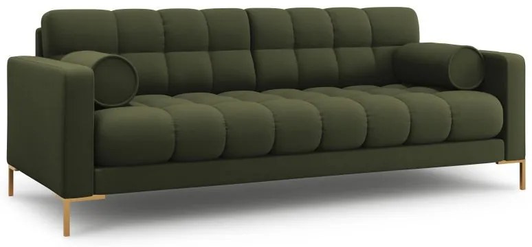 Canapea Bali 4 locuri stofa/picioare gold L217 cm