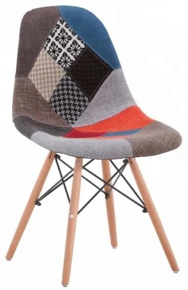 ShopJK SCAUN PATCHWORK MULTICOLOR, STILUL SCANDINAV
