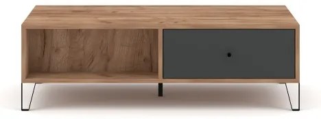 Măsuță de cafea SULA, stejar craft/negru