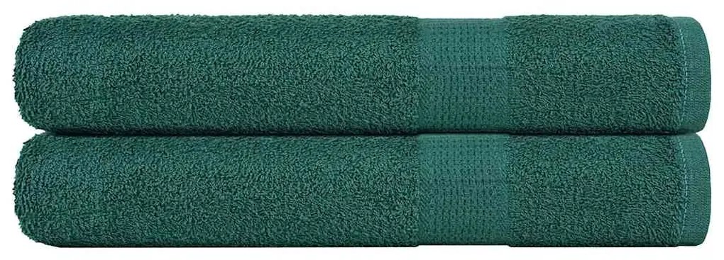 vidaXL Prosoape pentru saună 2 buc Verde 80x200cm 360 g/m² 100% bumbac