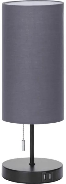 Lampă de masă cu USB Aigostar 1xE27/40W/230V negru