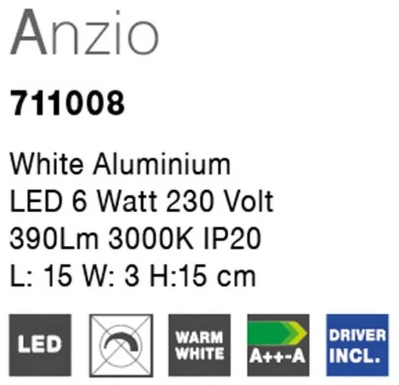 Aplica LED moderna cu lumina ambientala ANZIO NVL-711008