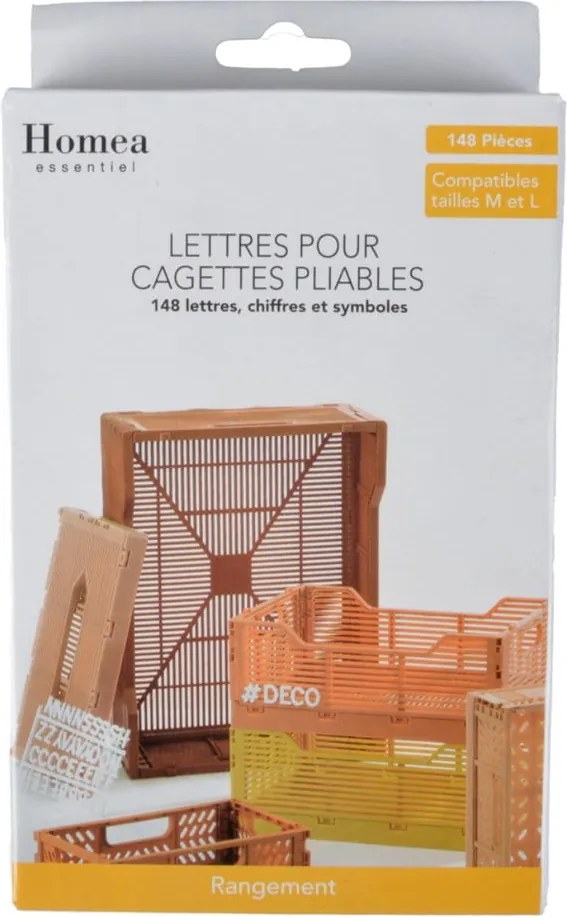 Litere pentru organizatoare albe 11.5x20x3 cm – Homéa