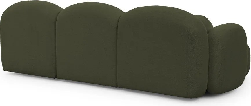 Colțar verde cu tapițerie din țesătură bouclé (în formă de "U") Orbit – Ropez