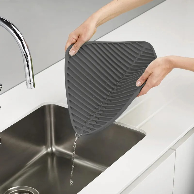 Uscator - suport pentru vase Joseph Joseph Flume Large 85089, 43,5x31,5, Cauciuc, Gri
