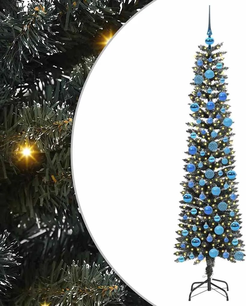 vidaXL Brad de Crăciun artificial Verde 180 cm PVC și Plastic și Oțel