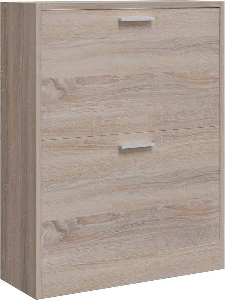 vidaXL Pantofar cu 2 compartimente, lemn, aspect de stejar