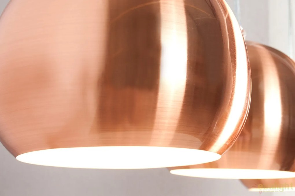 Lustra cu 3 pendule design modern Copper Ball A-22975 VC
