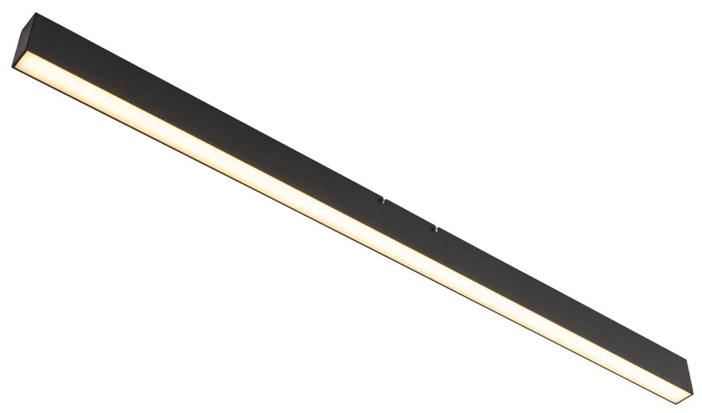 Plafonieră neagră incl. LED cu 3 trepte de intensitate reglabilă 2700-4000K cu comutator DIP - Keane