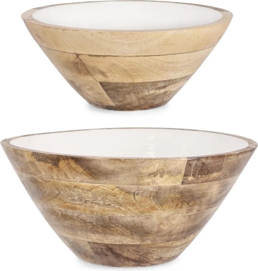 Boluri albe 2 buc. din lemn ø 30,5 cm Knossos – Yes Everyday