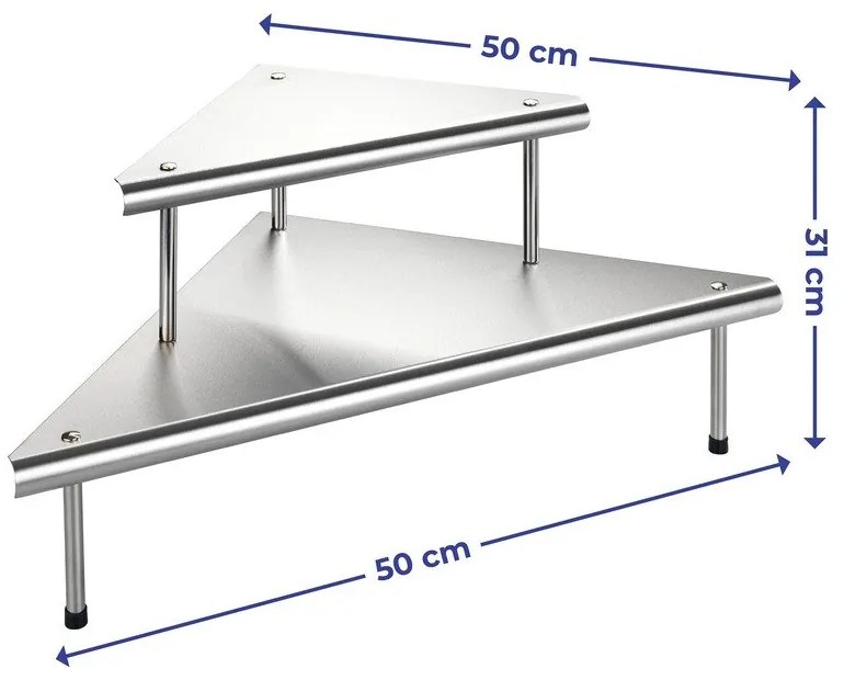 Raft suplimentar din oțel inoxidabil Massivo - Maximex