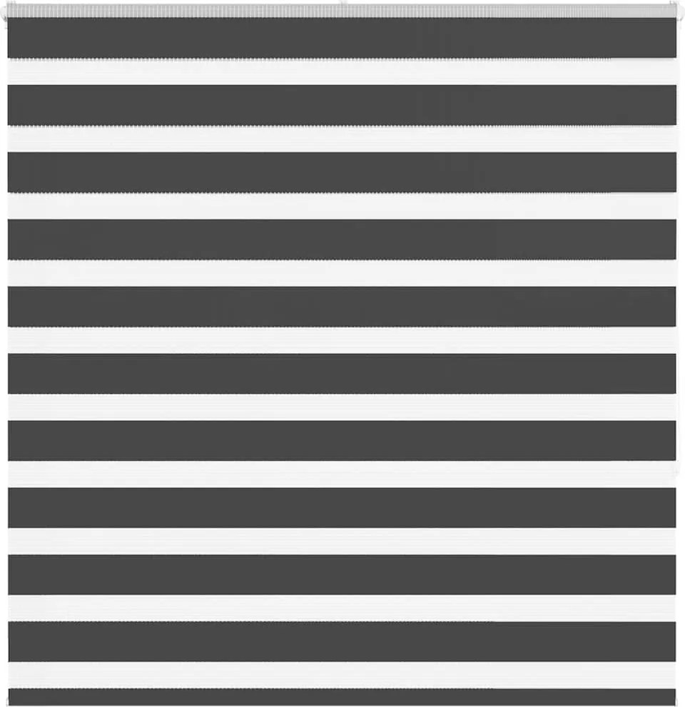 vidaXL Jaluzea tip zebra neagră lățime țesătură 140,9 cm poliester