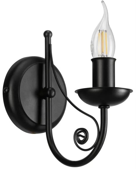 Lampă de perete DONATO 1xE14/40W/230V negru