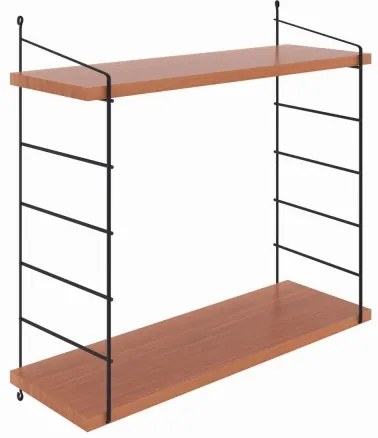 Etajeră de perete ARMONI 58x72 cm maro/neagră