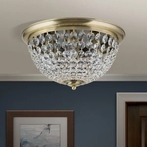 Plafonieră de cristal Orion DLU 1840/47 PLAFOND 6xE27/40W/230V d. 47 cm bronz