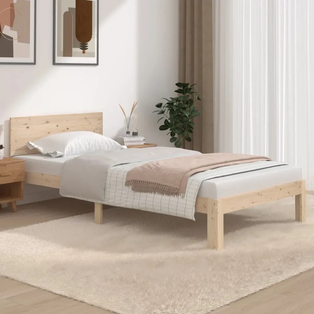 833111 vidaXL Cadru de pat, 100x200 cm, lemn masiv de pin