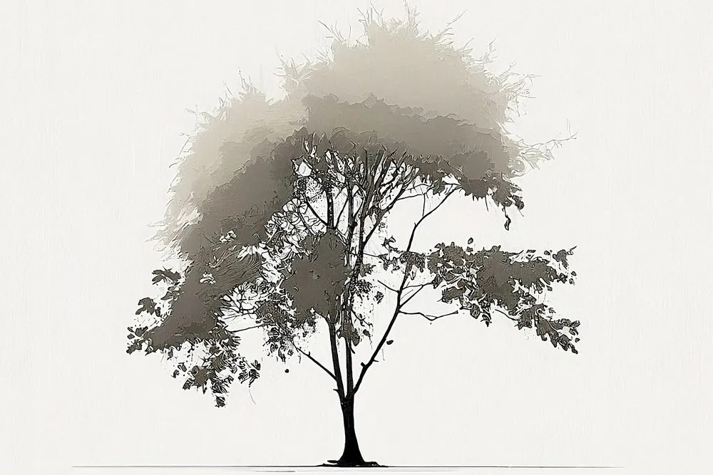 Tablou copac foios minimalist