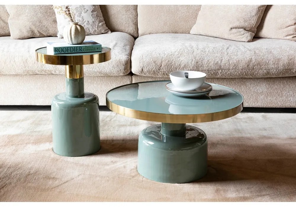 Măsuță auxiliară rotundă din metal ø 60 cm Glam – Zuiver