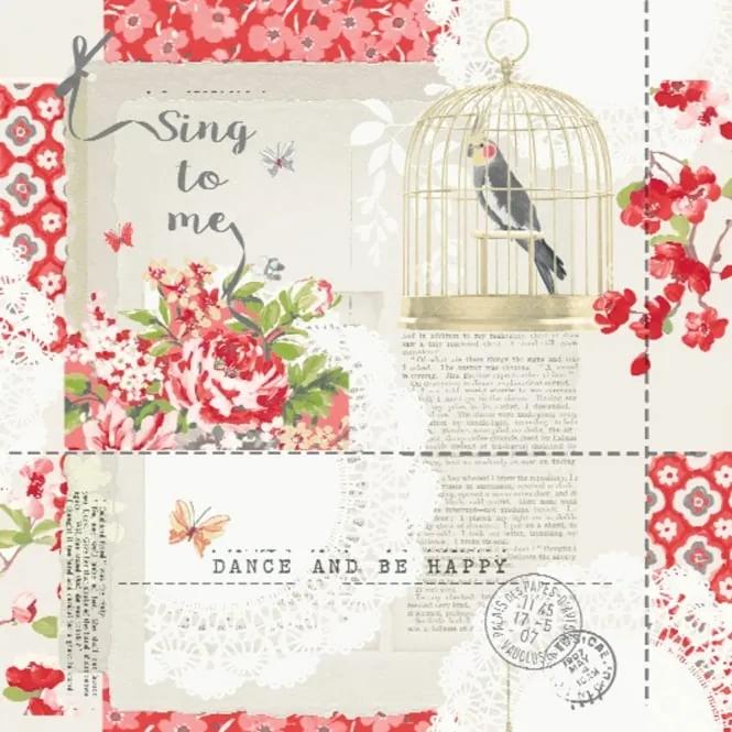 Arthouse Tapet - Sing to Me Sing to Me Red