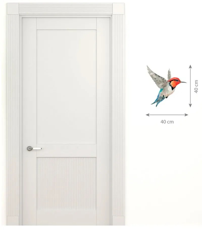 Autocolant Fanastick Origami Colibri