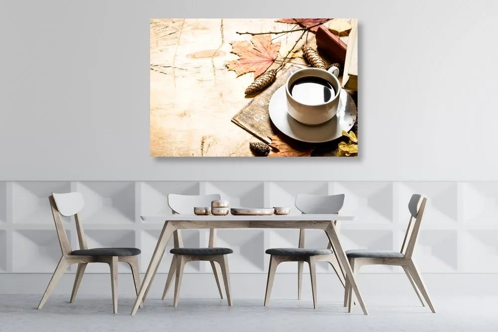 Tablou o cană de cafea de toamnă - 60x40