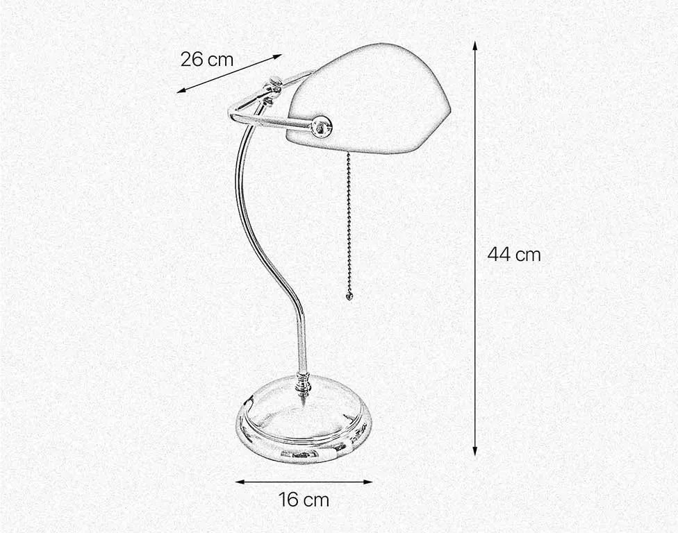 Lampa de birou din alama design clasic Banker
