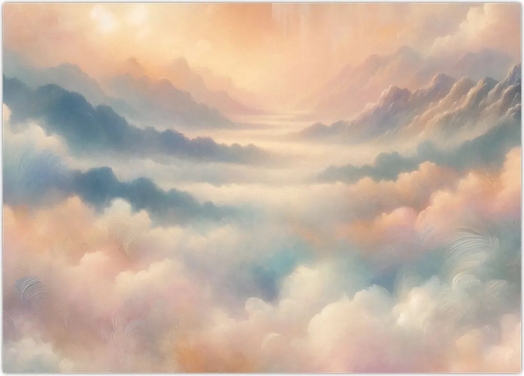 Tablou pe sticlă - Nori (70x50 cm)