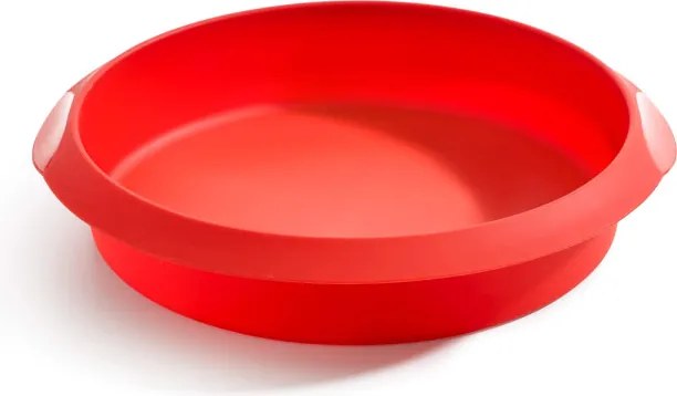 Tava de copt Lekue 1010161, Ø28 cm, -60°C/+220°C, Silicon platinat, Rosu