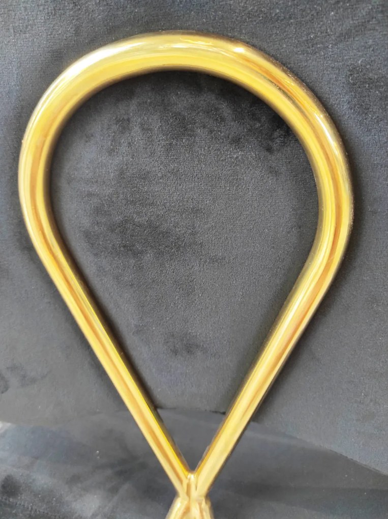 Scaun tapitat Salvadore negru/gold – H93 cm