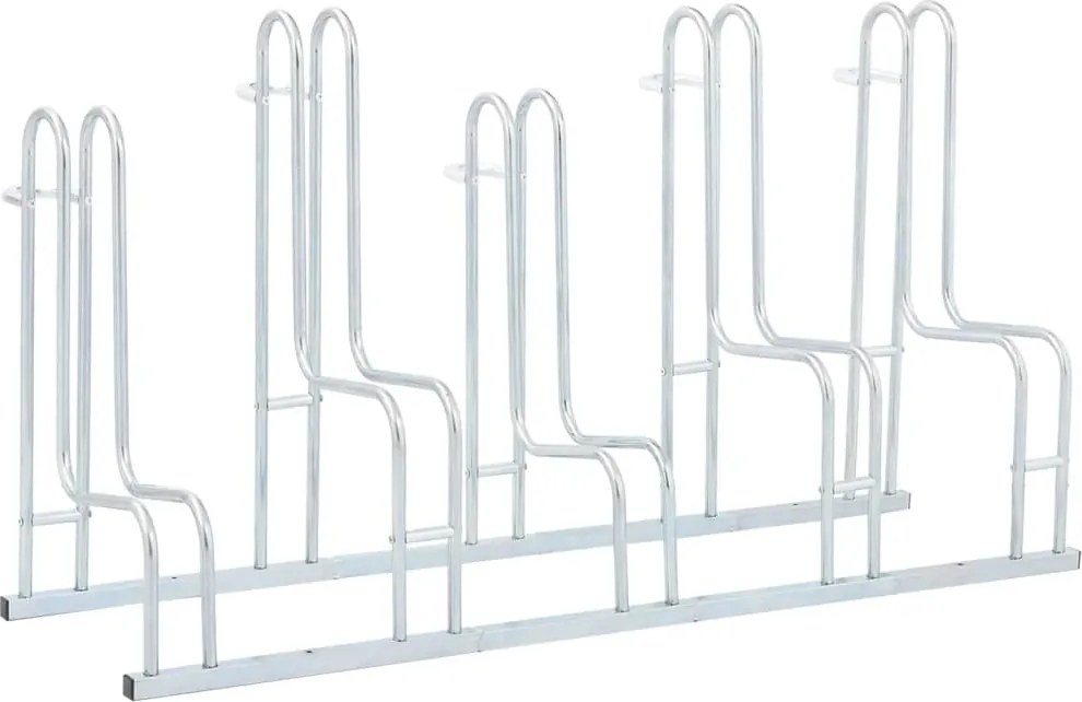 vidaXL Suport pentru 5 biciclete de sine stătător, oțel galvanizat