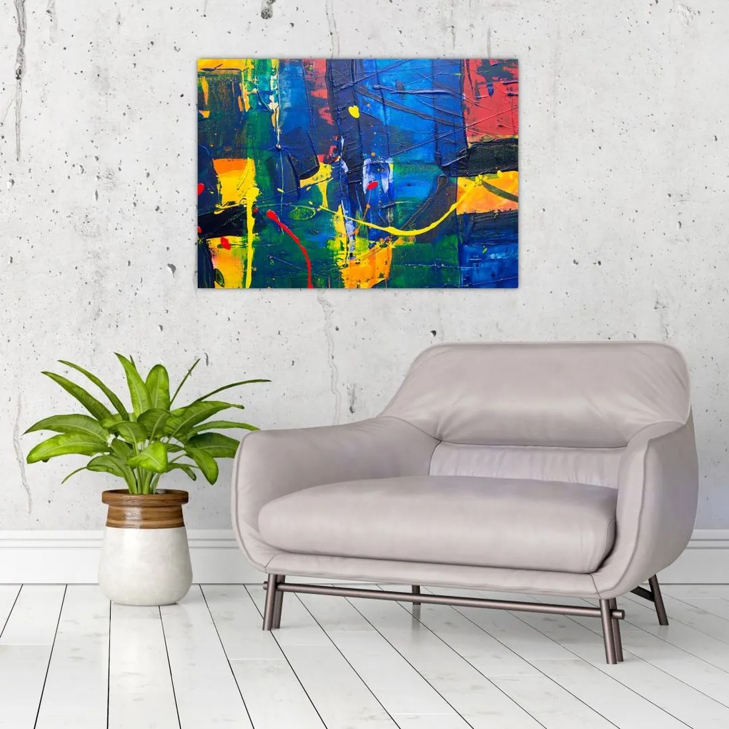 Tablou pe sticlă - Abstract (70x50 cm)