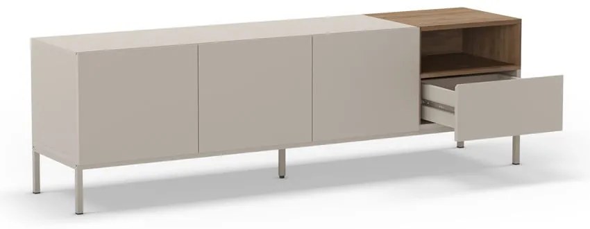 Comodă TV crem 180x55 cm Cailin – Marckeric
