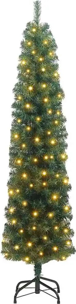 vidaXL Brad de Crăciun artificial Verde 240 cm PVC și oțel și plastic