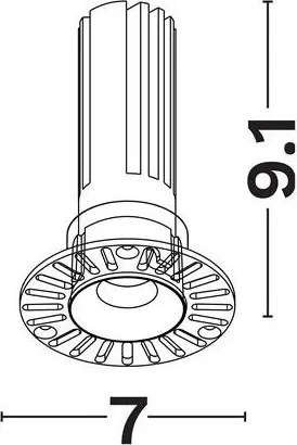 Mini Spot incastrabil LED 10W 3000K Trimless Duran alb
