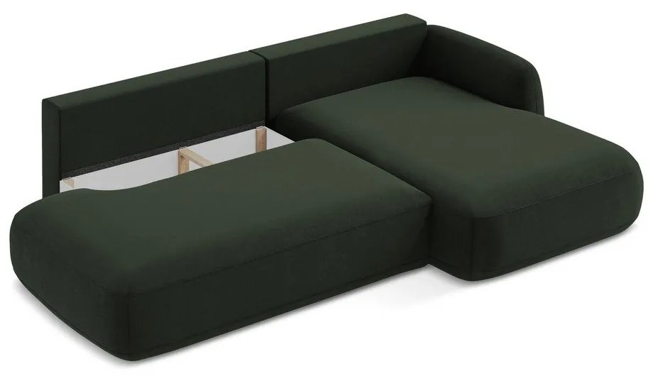 Colțar verde închis extensibil (cu colț pe partea dreaptă/cu șezlong) Hale – Makamii