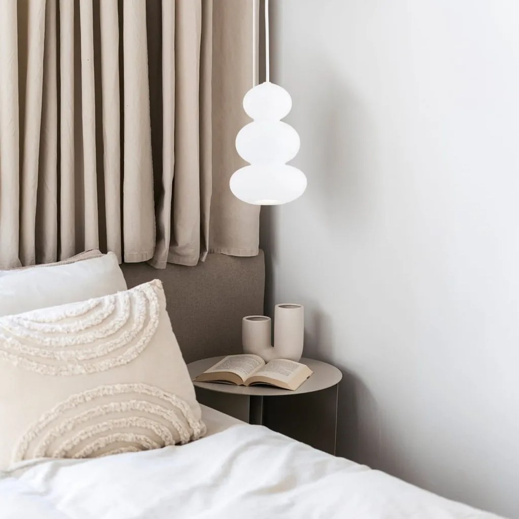 Lustra suspendata din Sticla, Alb, ORLANDO