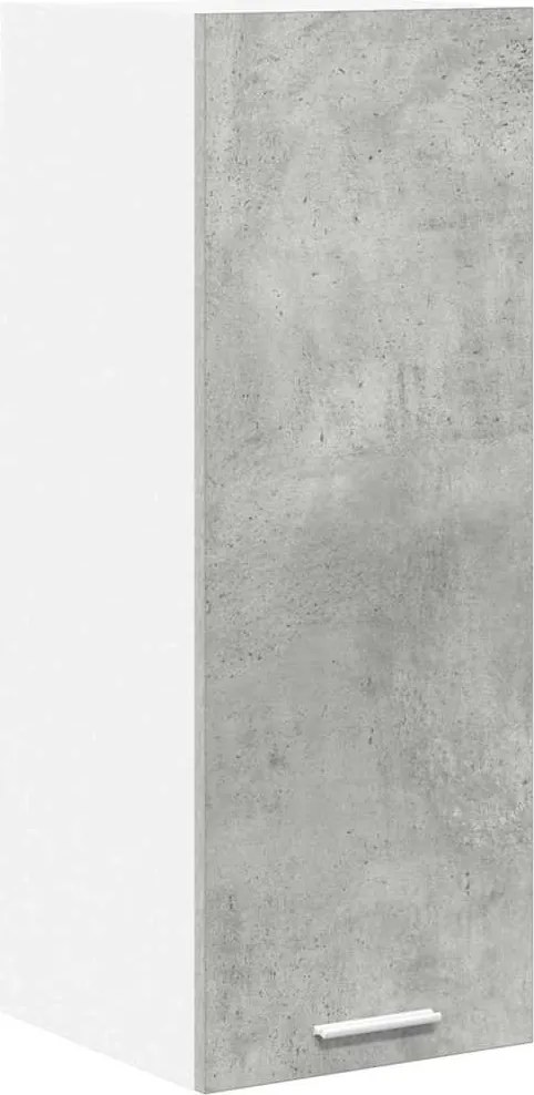 vidaXL Dulap suspendat Gri beton și Alb 30 x 31 x 80 cm Lemn compozit