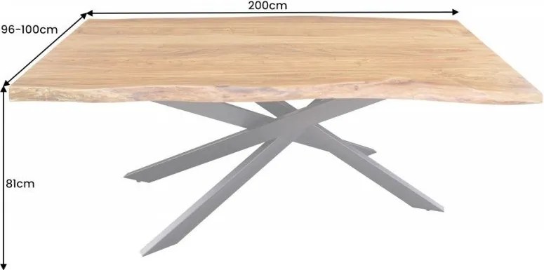 Masa design industrial vintage Mammut 200cm, salcam